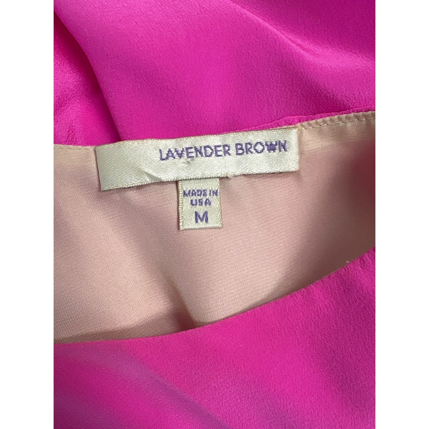 Lavender Brown Hot Pink Strappy Camisole Sz M