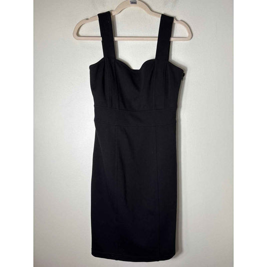 Club Monaco Black Sleeveless Knee Length Sheath Dress Sz S