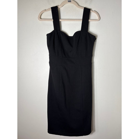 Club Monaco Black Sleeveless Knee Length Sheath Dress Sz S