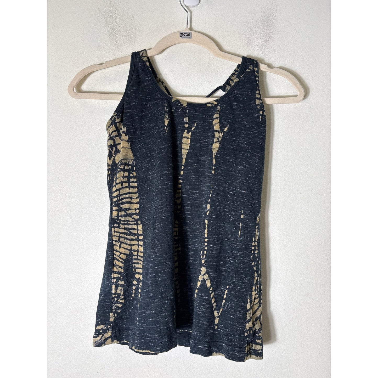 Hard Tail Tan Black Sleeveless Athletic Tank Sz L