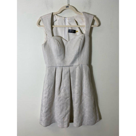 Guess Silver Sleeveless Mini Party Dress Sz 2
