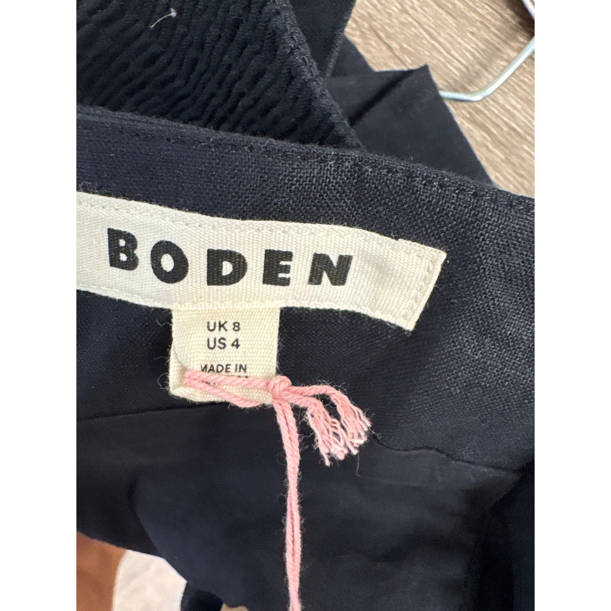 NWT Boden Black Linen Halter Crop Top Sz 4