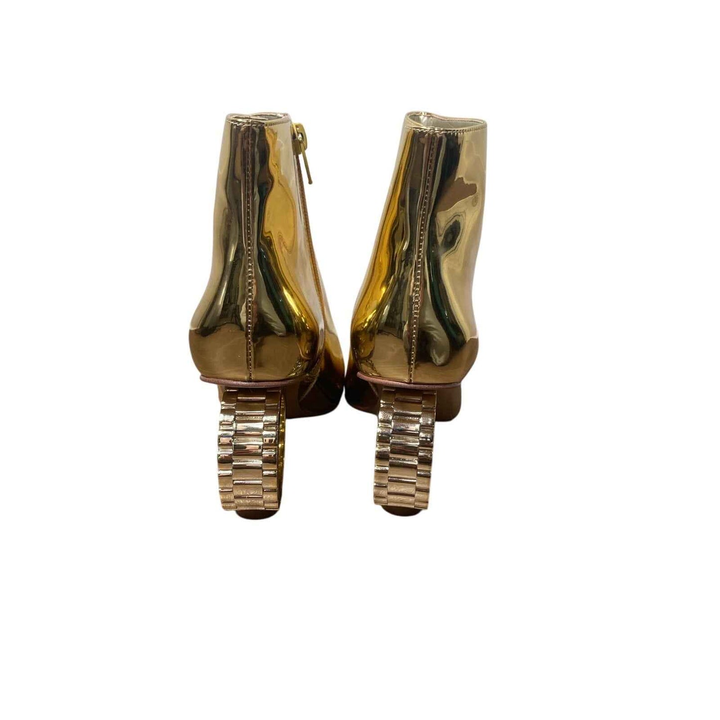 NWOB Katy Perry Shiny Gold The Linksy Bootie Sz 6