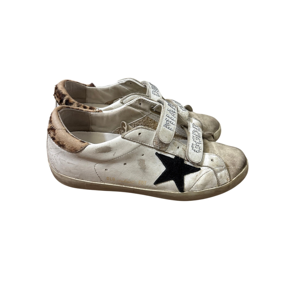 Golden Goose Cheetah Fur Heel Velcro Tennis Shoes Sz 40 (10)