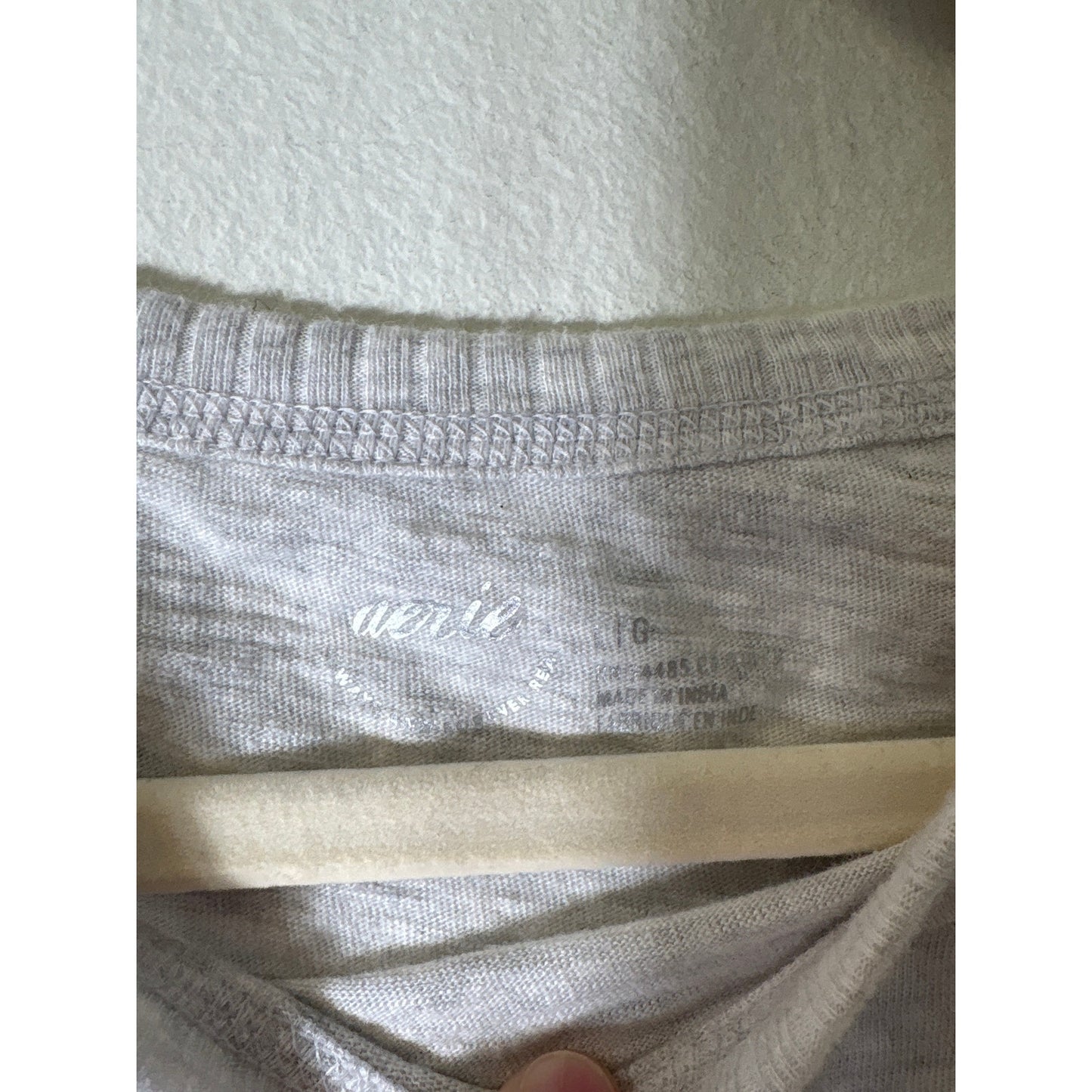 Aerie Gray Crochet Tie Back Top Sz L