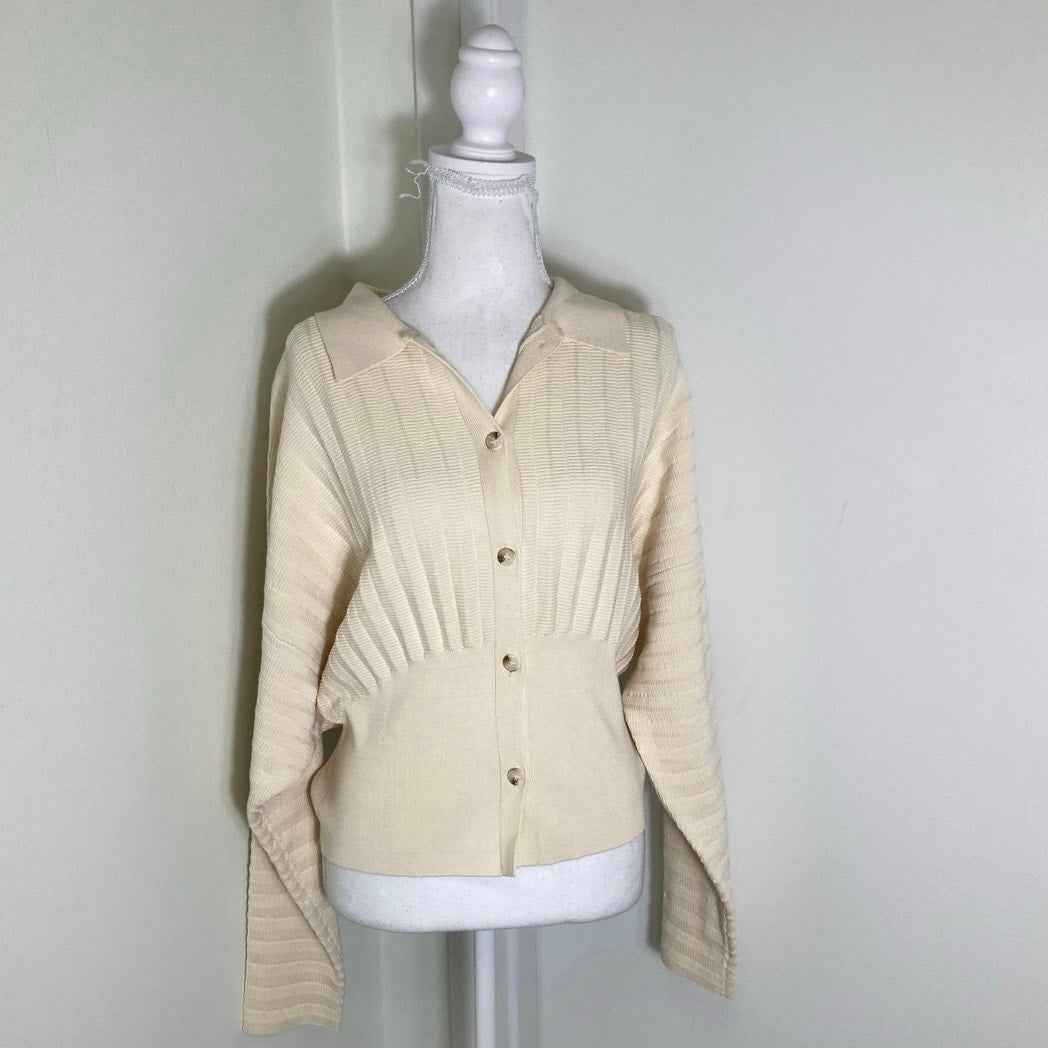 NWT Wynn Hamlyn Long Sleeve Button Up Collared Sweater Sz L