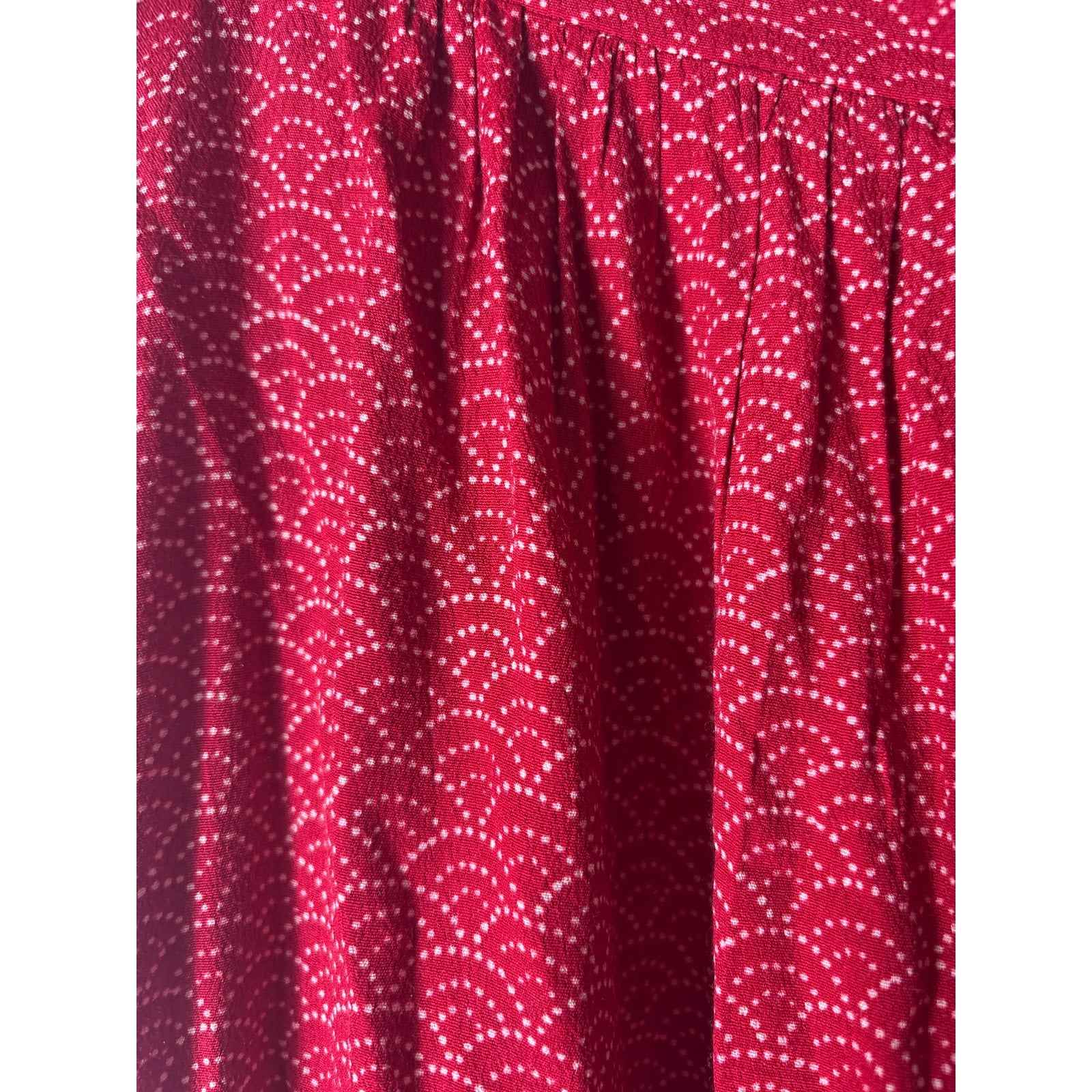 ba&sh Red Long Flouncy Skirt Sz 6