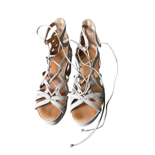 Gentle Souls Tan Leather Platform Strappy Sandal Sz 8.5
