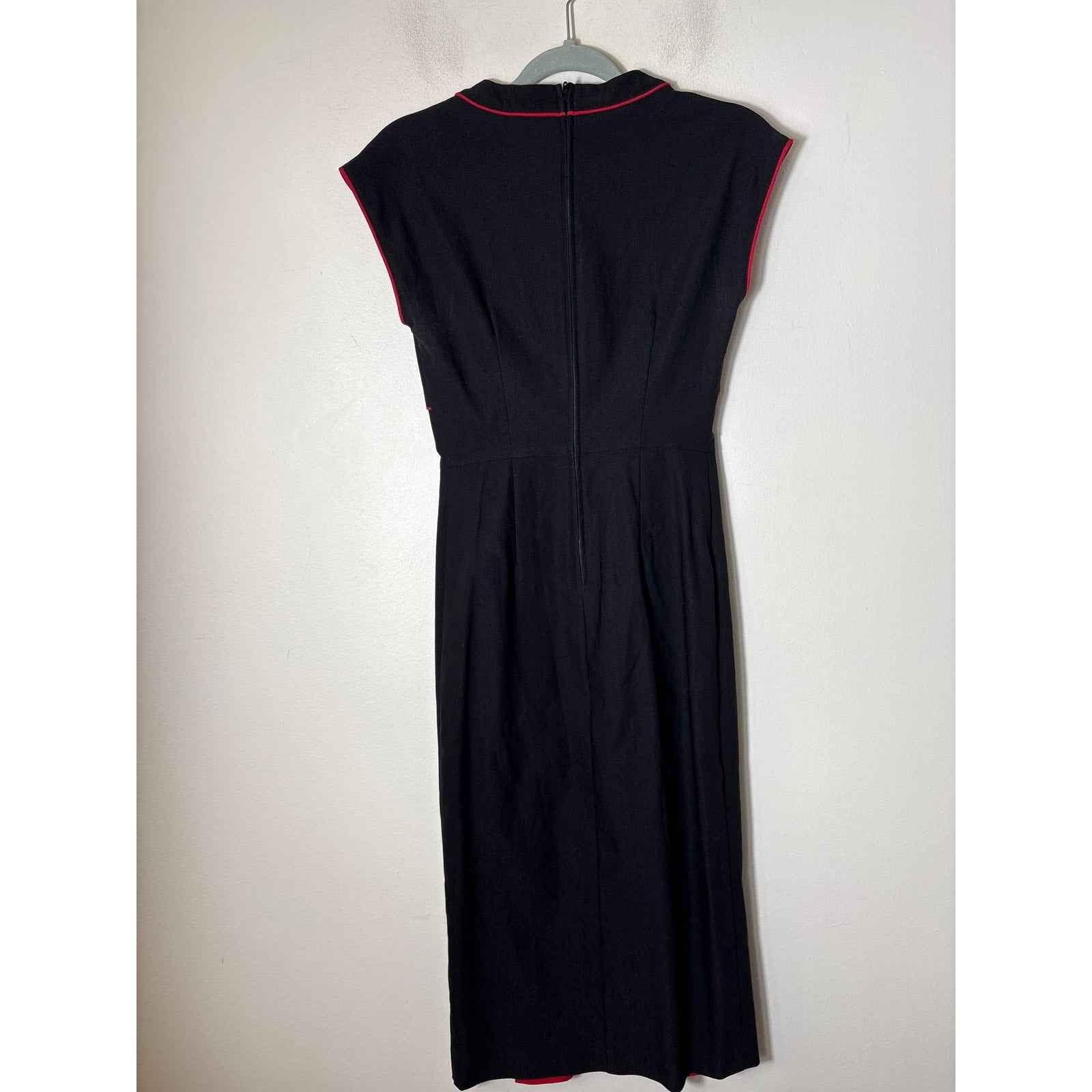 Stop Staring Black Red Cap Sleeve Body Con Maxi Dress Sz L