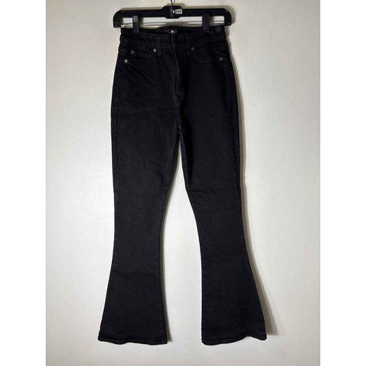 Seven For All Mankind Black Bootleg Denim Sz 26