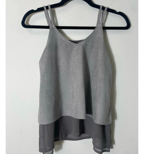 Girls Elisa B Gray Faux Suede Tank Sz 14