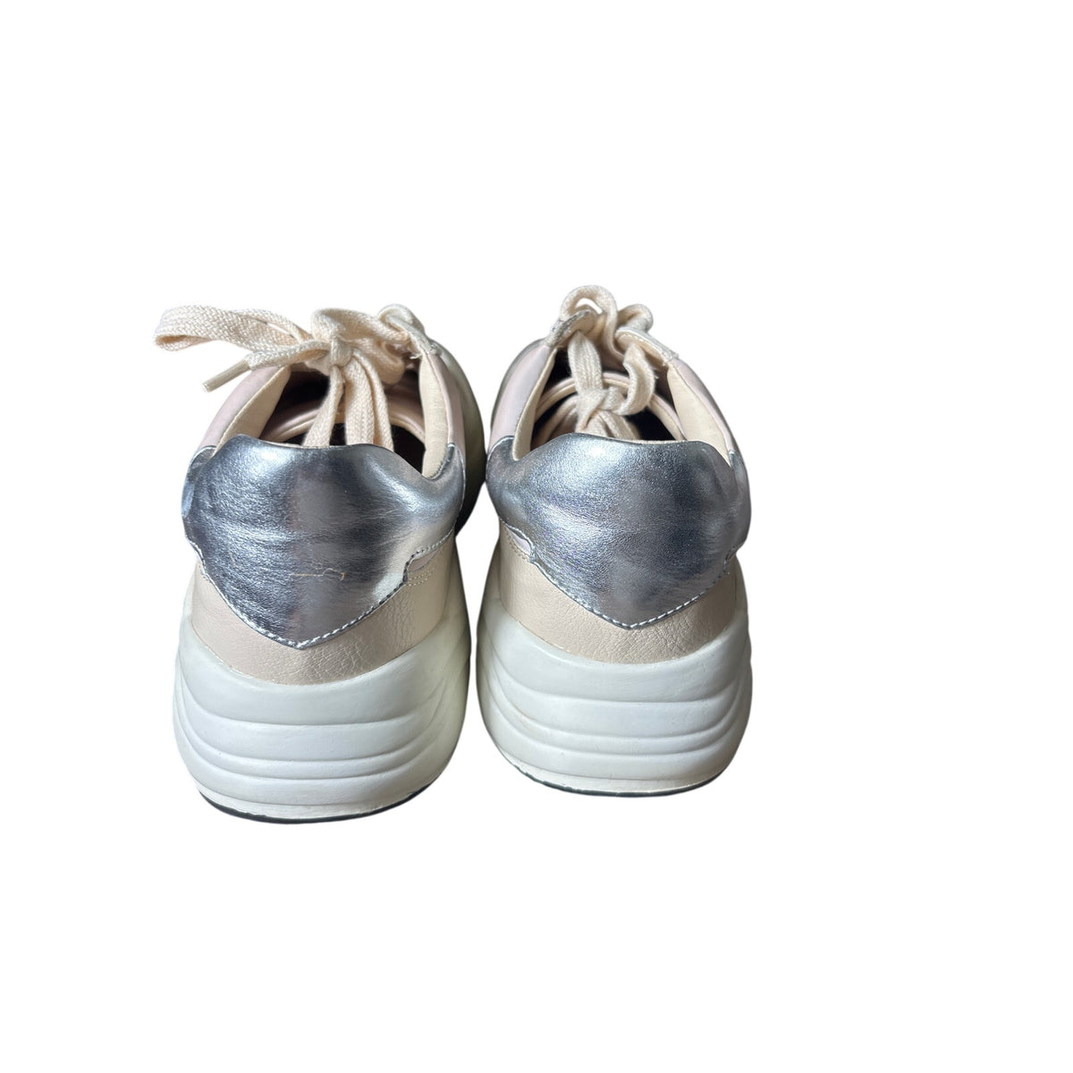 NWOB White Raven Pink White Silver Fashion Sneaker Sz 8.5