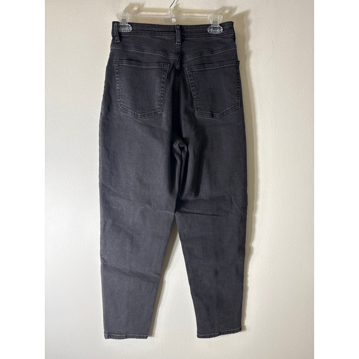 H&M Divided Black Barrel Leg Denim Sz 6