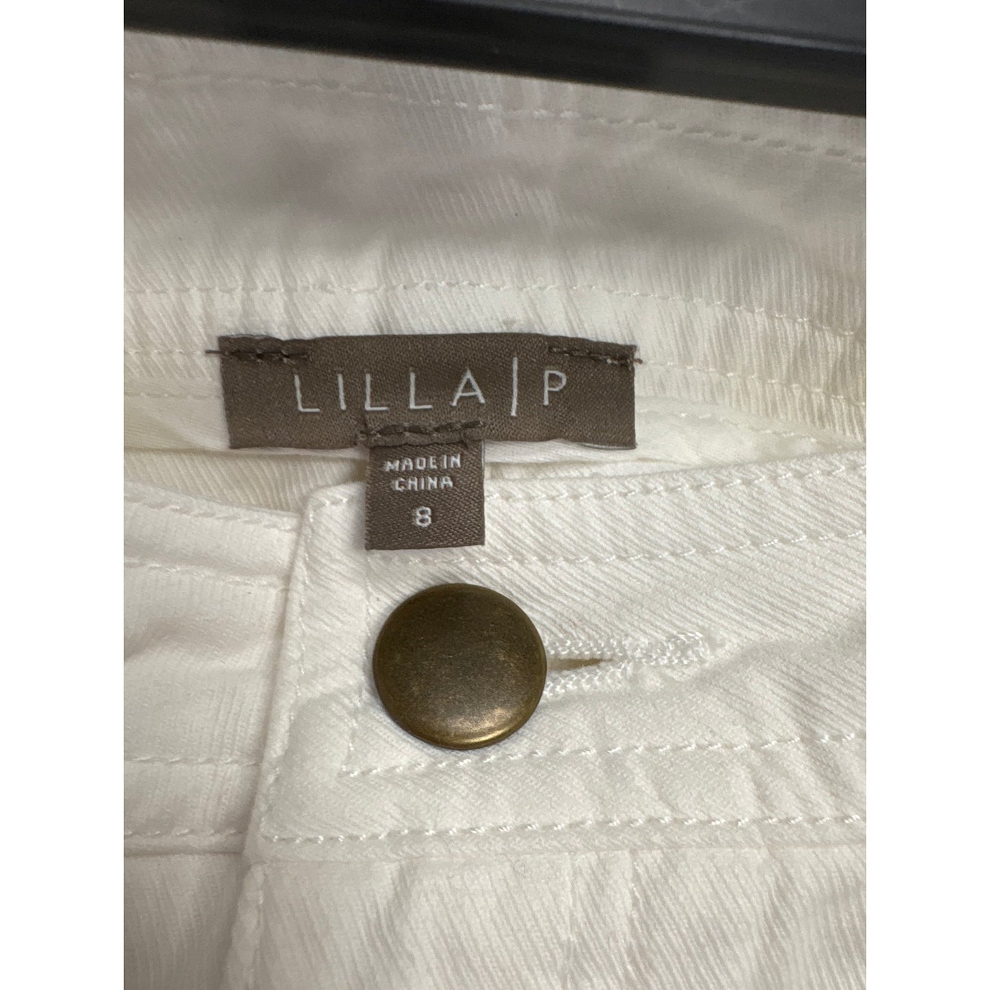 Lilla P Off White Denim Maxi Skirt with Rope Belt Sz 8