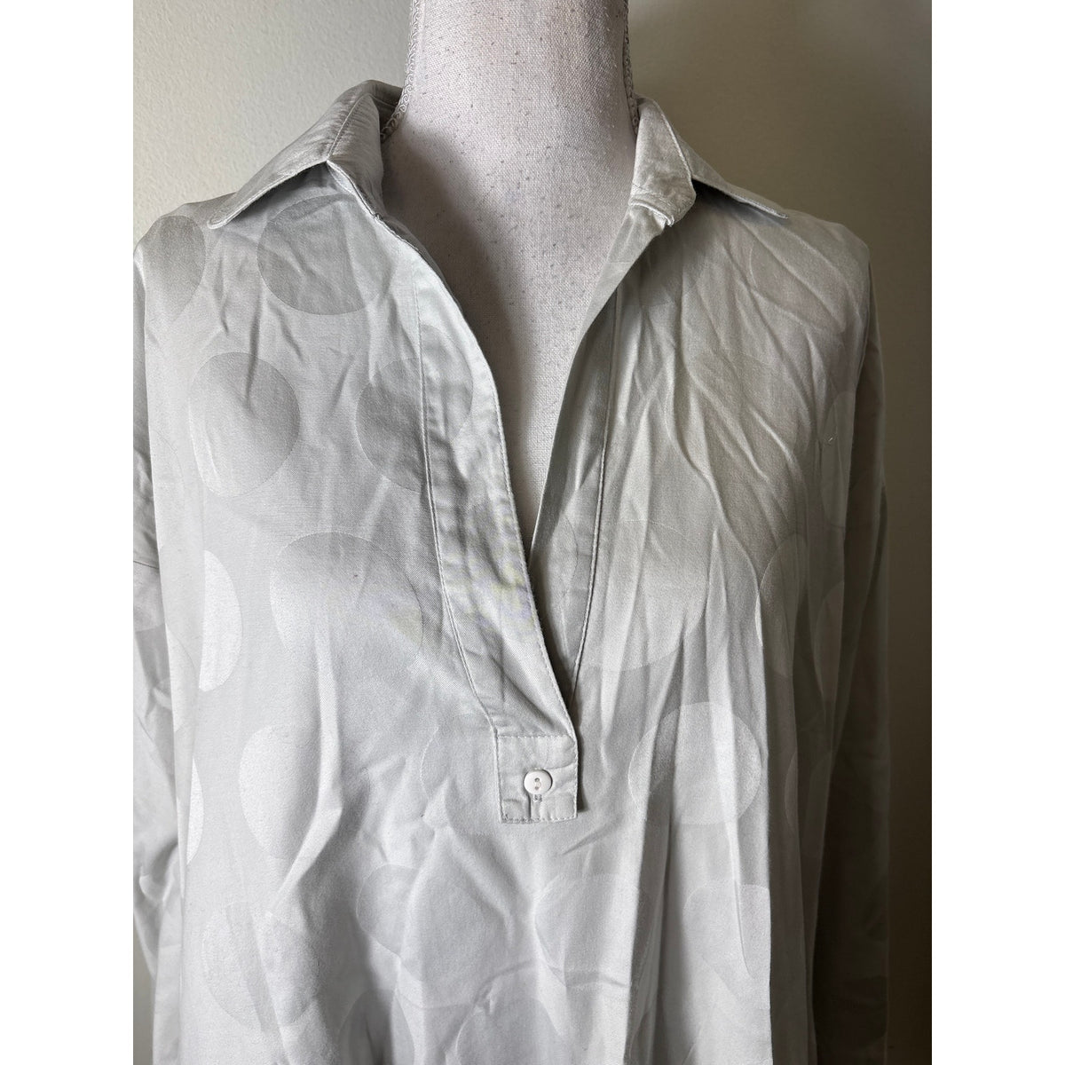 Planet Celadon Dot Oversized Tunic Top Sz OS