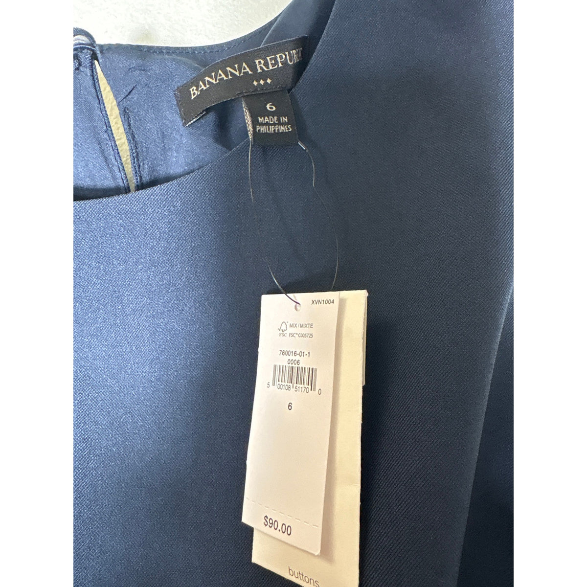 NWT Banana Republic Navy Sleeveless Bubble Top Dress Sz 6