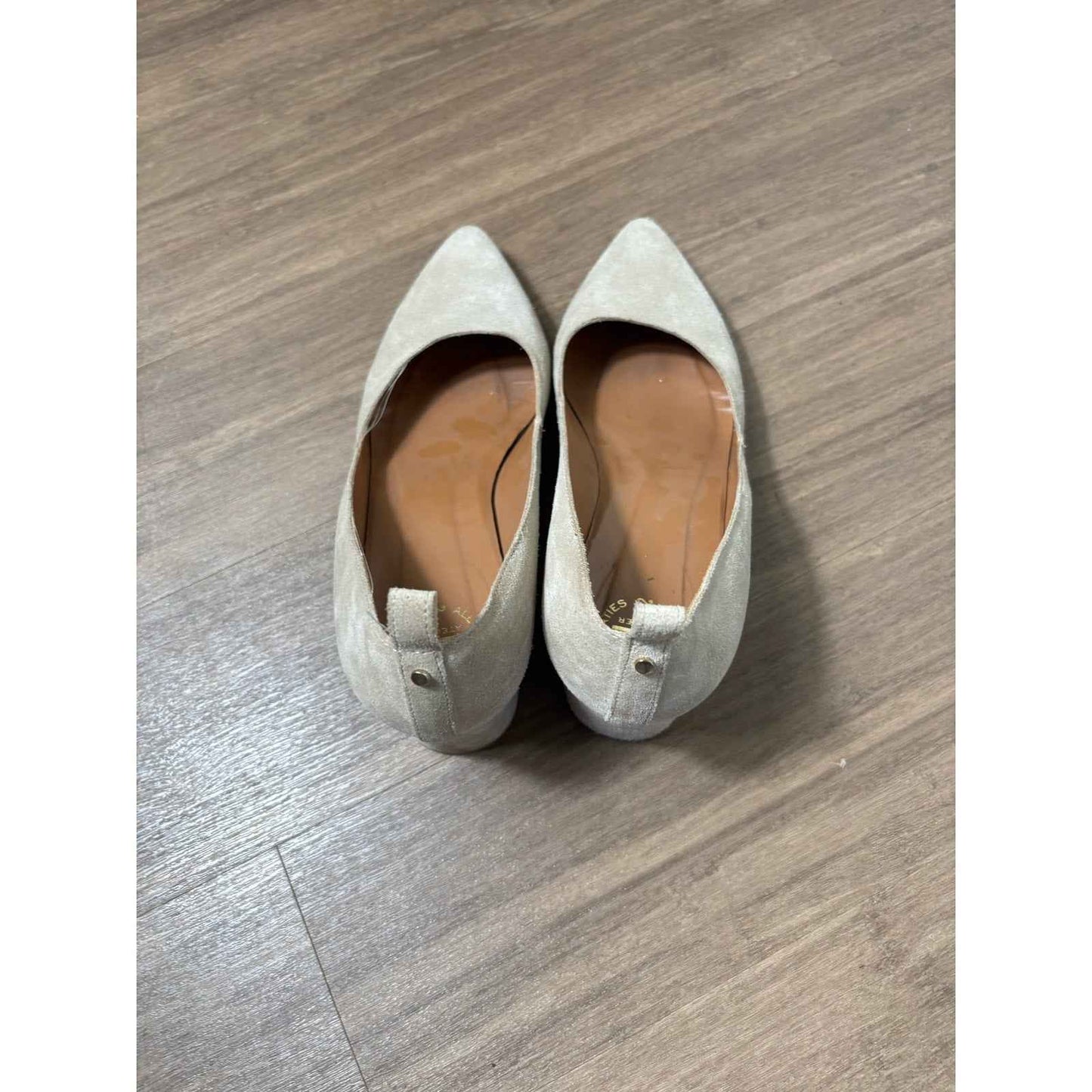 All Tomorrow's Parties Tan Suede Chunky Heel Shoes Sz 40 (9.5)