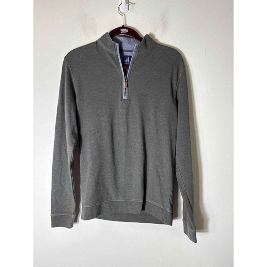 Johnnie-O Gray Long Sleeve Quarter Zip Pullover Sz S