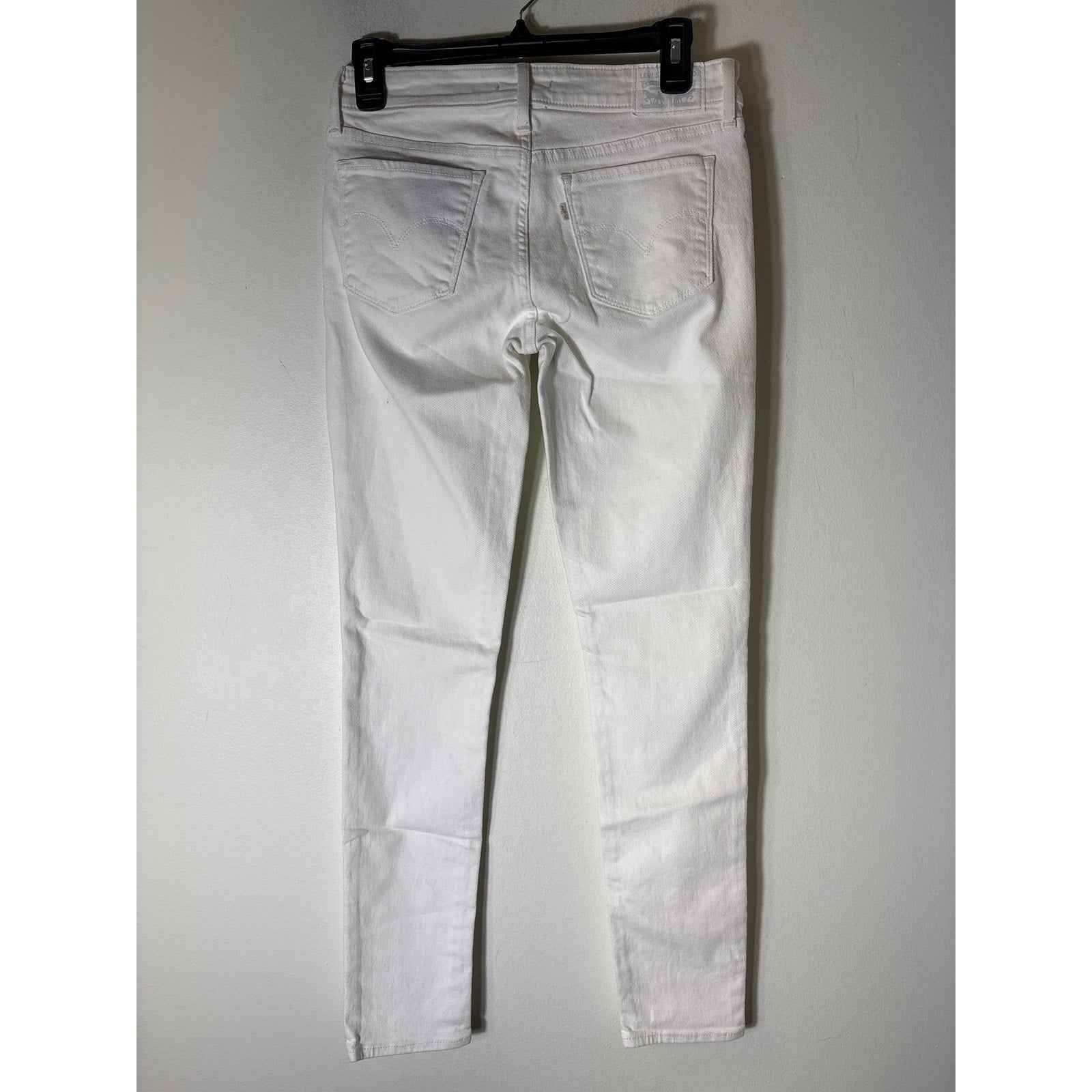 Levi's White 711 Skinny Denim Jeans Sz 28