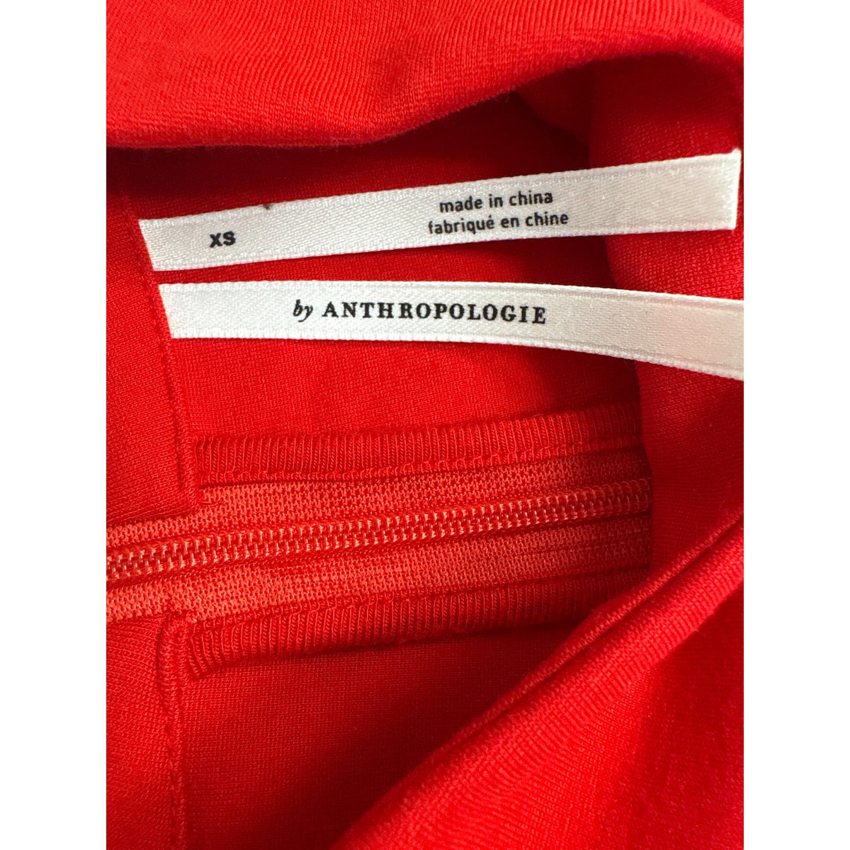 by Anthropology Classic Red Sleeveless Peplum Top Sz XS