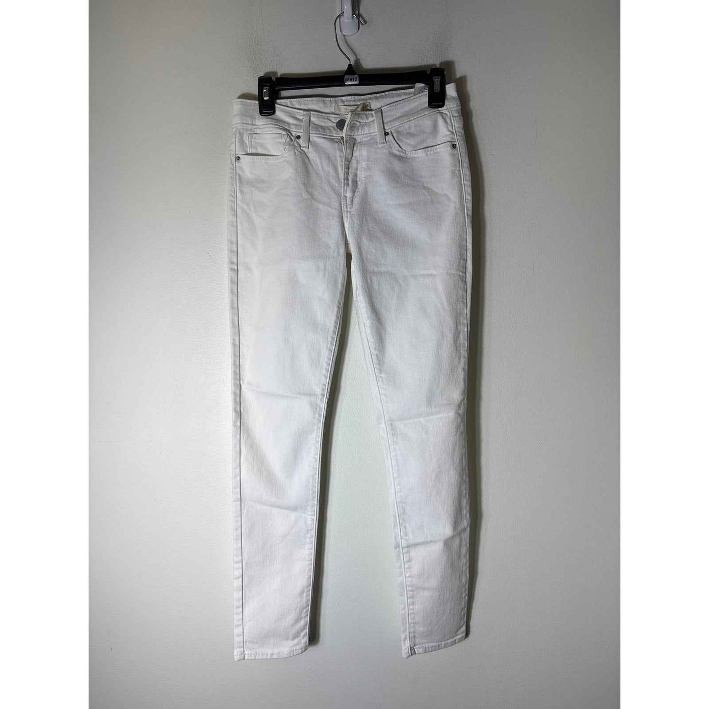 Levi's White 711 Skinny Denim Jeans Sz 28
