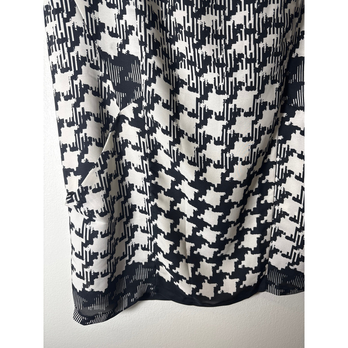 Zara Basic Black White Geo Print Sleeveless Mini Dress Sz M