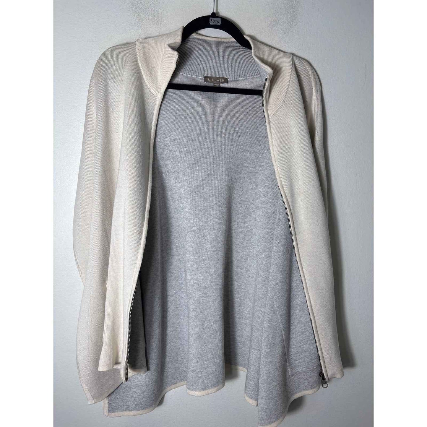 Lilla P Beige Sweater Poncho Sz OS