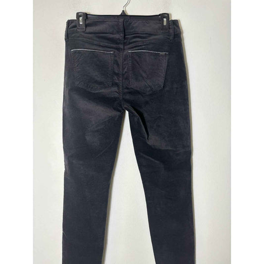 White House Black Market Black Faux Suede "The Skinny" Jeans Style Pants Sz 6