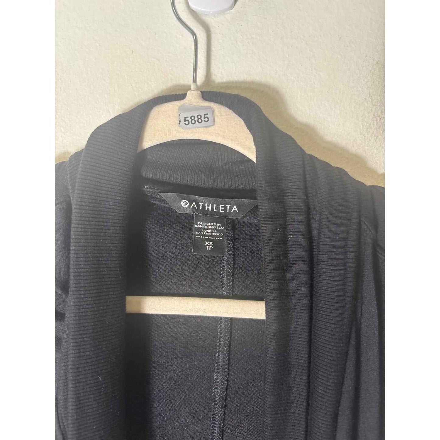 Athleta Black Long Sleeve Open Front Cardigan Sz XS