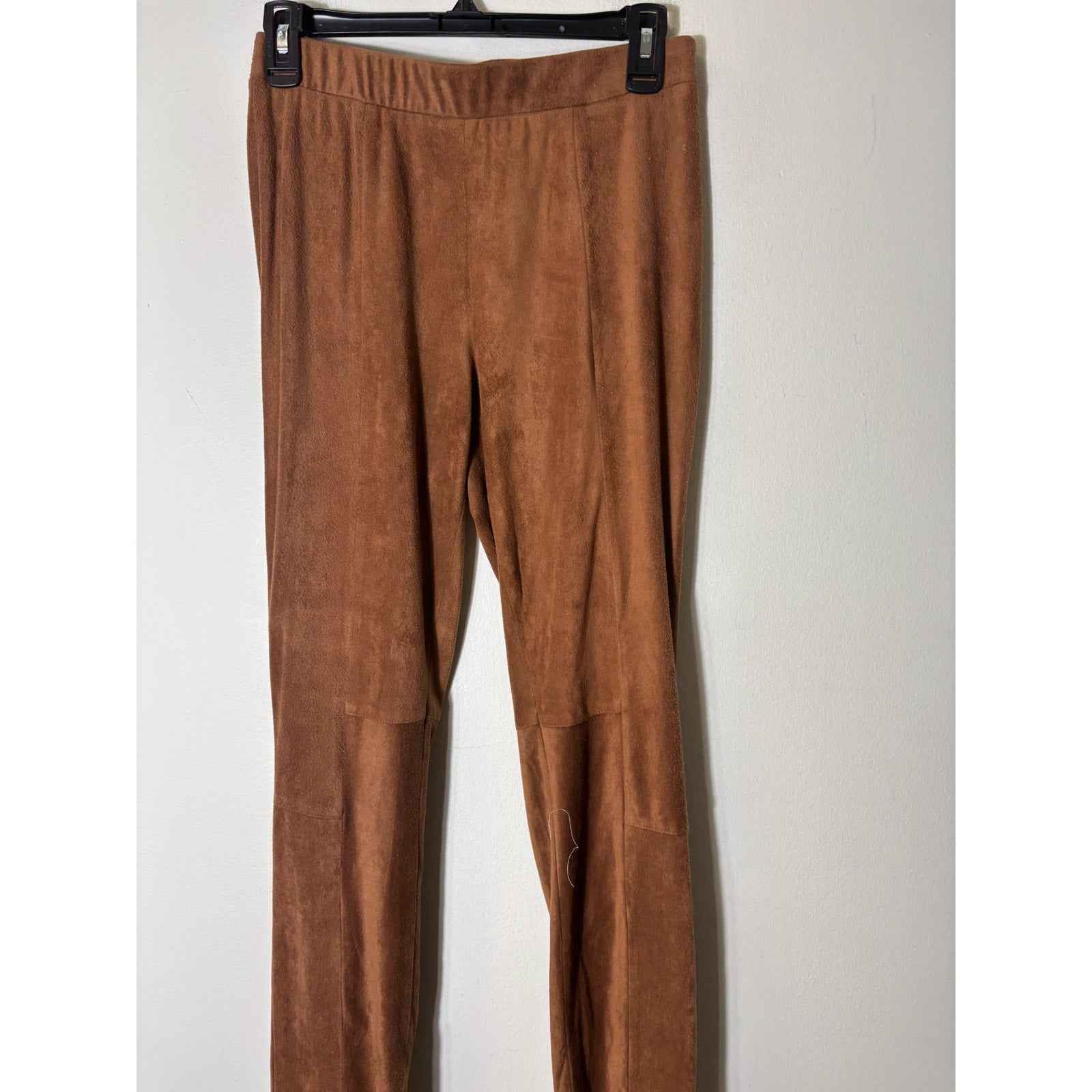Cupcakes and Cashmere Brown Faux Suede Pull On Leggings Sz S