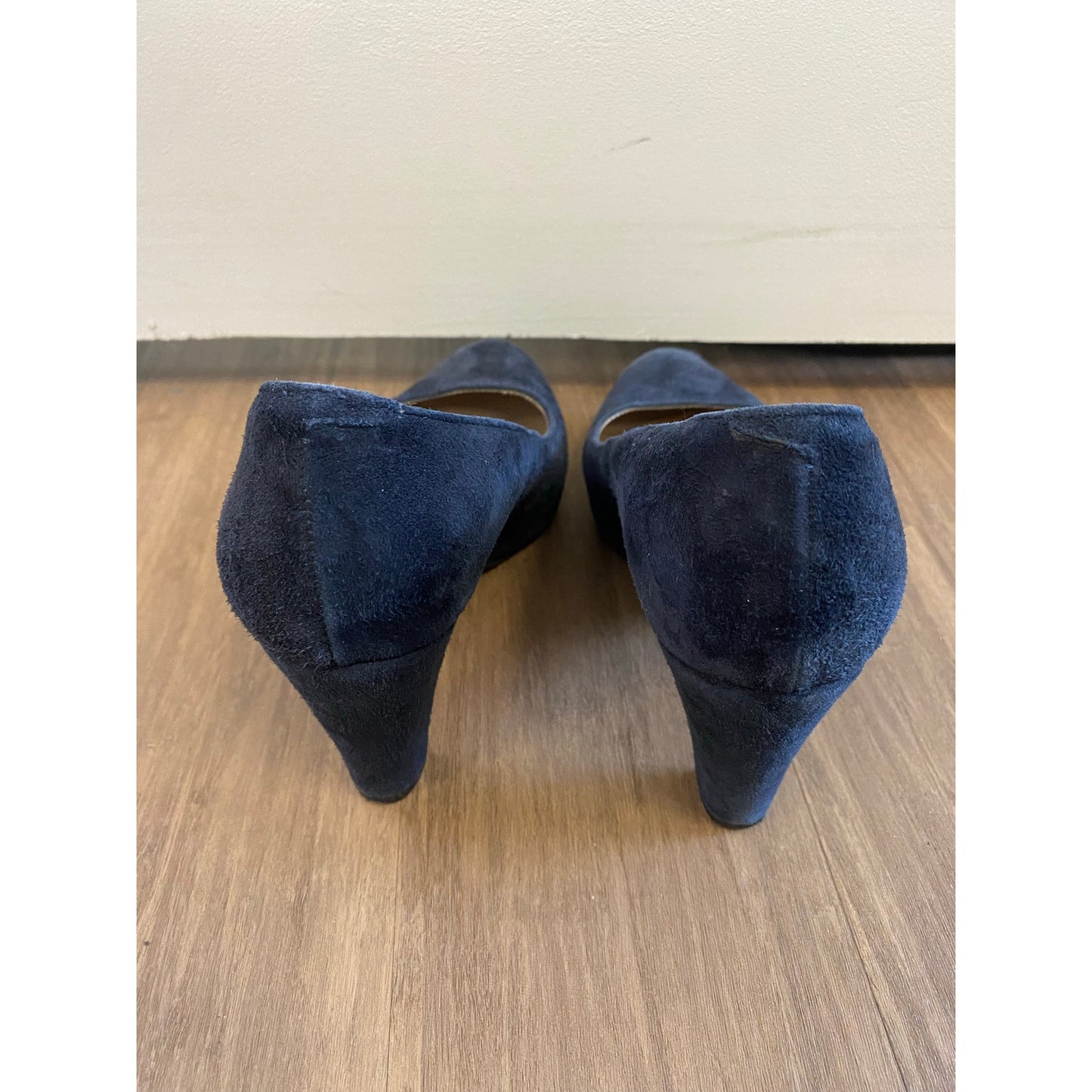 Cordani Black Suede Platform Heel Sz 38.5