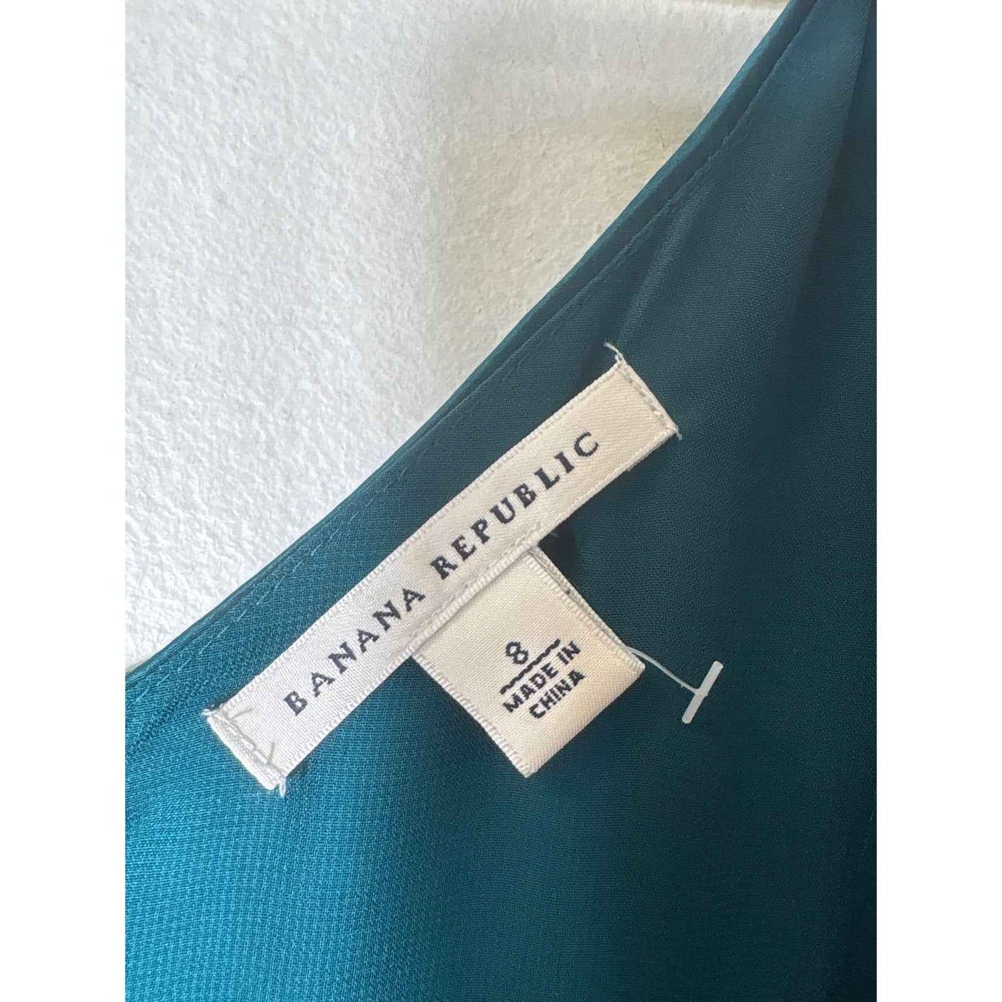 Banana Republic Emerald Green Sleeveless Silk Midi Dress Sz 8