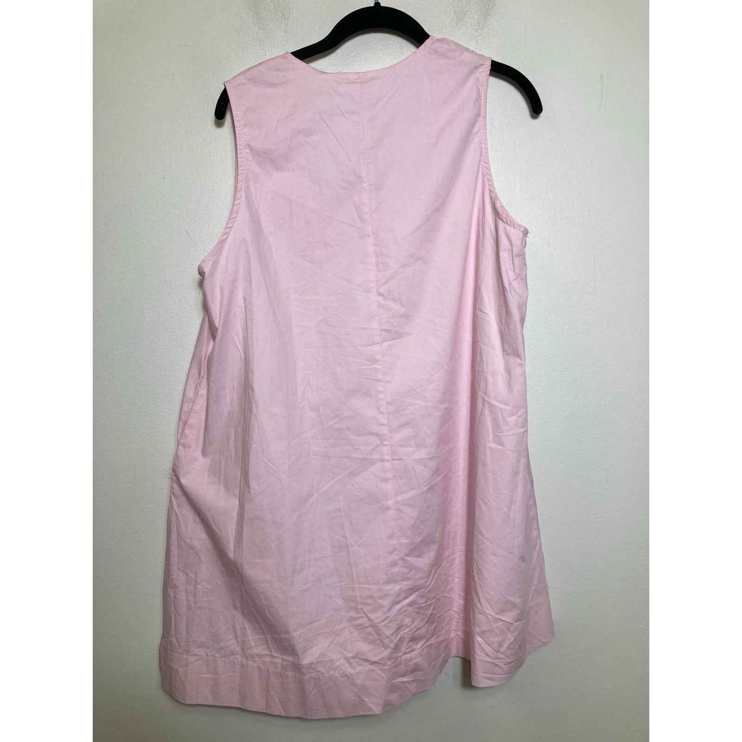 Light Pink Sleeveless Cotton Babydoll Mini Dress Sz M