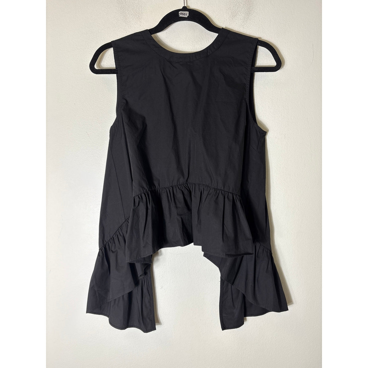 NWT English Factory Black Sleeveless Open Back Top Sz S