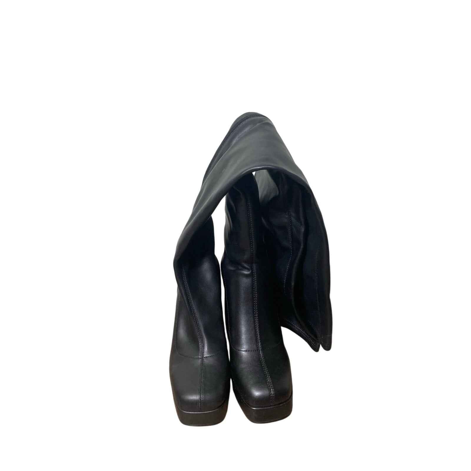 New W/O Katy Perry Black Thigh High Boots