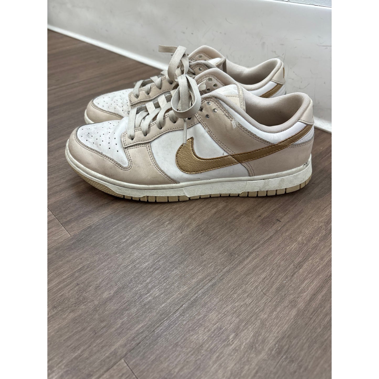 Nike Blush and Gold Tennis Shoes Sz 9.5