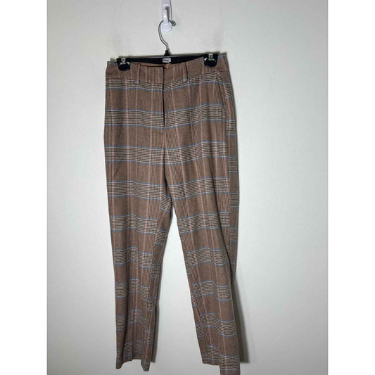 NWT Boden Wool Brown Plaid Pants Sz 4R