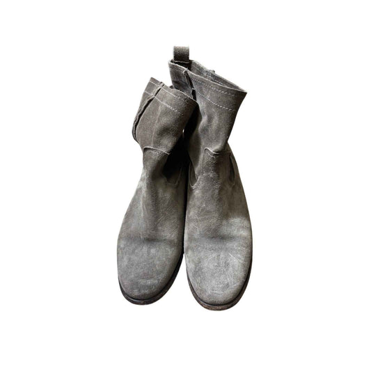 Frye Brown Suede Mid Calf Pull On Boot Sz 8.5