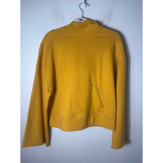 Alo Yoga Marigold Yellow Long Sleeve Hooded Sweatshirt Sz S