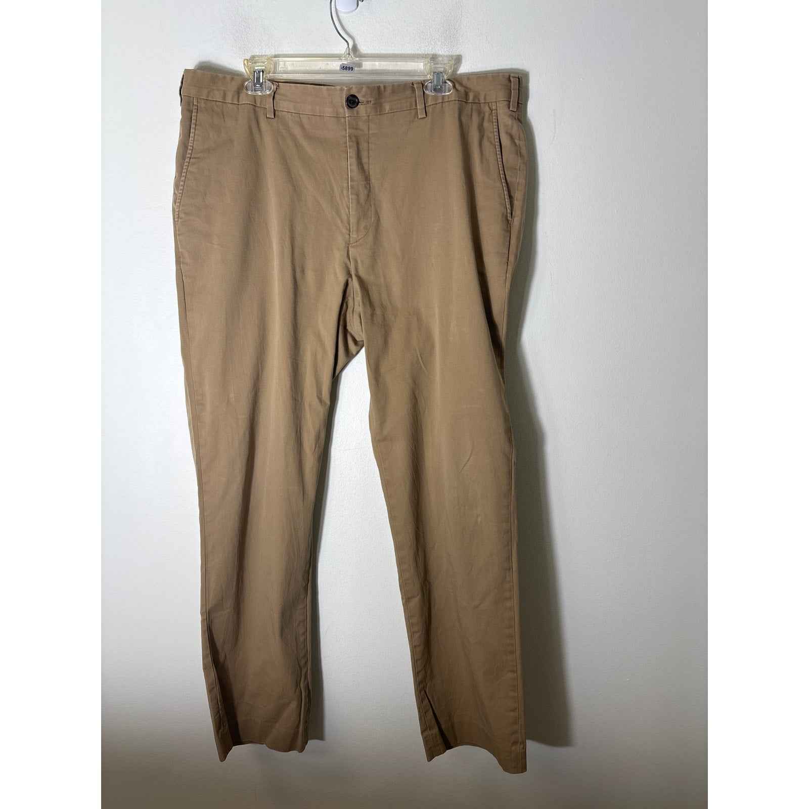 Men's Hart Schaffner Marx Tan Flat Front Chinos Sz 40x32