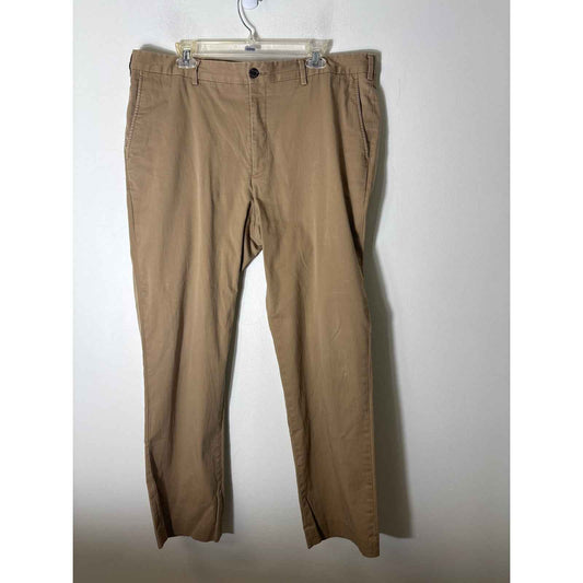 Men's Hart Schaffner Marx Tan Flat Front Chinos Sz 40x32