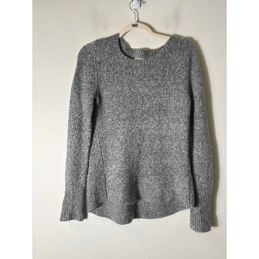 Lou & Grey Gray Heathered Long Sleeve Knit Sweater Sz XS