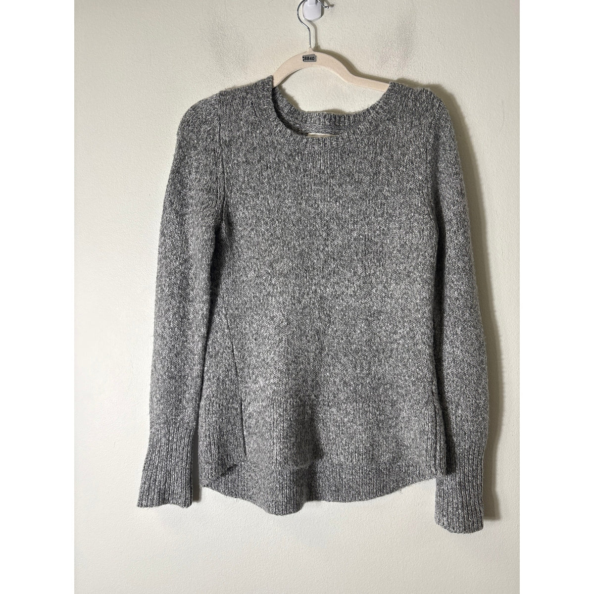 Lou & Grey Gray Heathered Long Sleeve Knit Sweater Sz XS