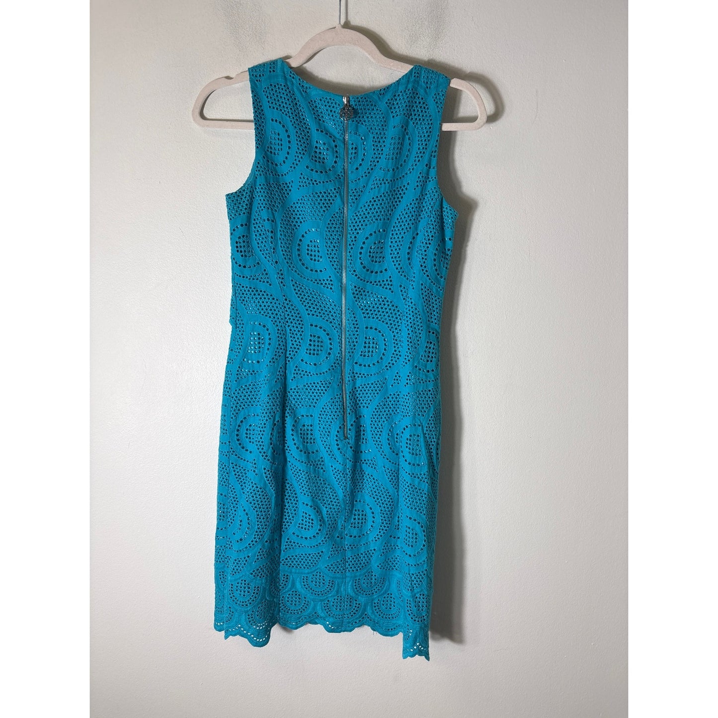 Antonio Melani Bright Teal Sleeveless Knee Length Sheath Dress Sz 0
