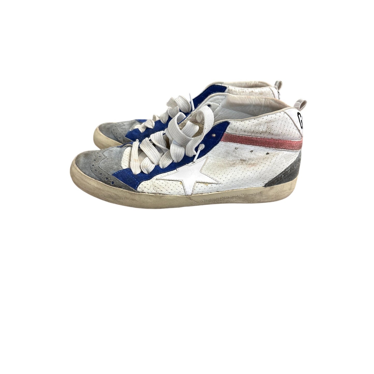 Golden Goose Blue Star Ankle Top Tennis Shoes Sz 37 (7)