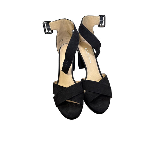 Laundry Black Criss Cross Sandals Sz 9