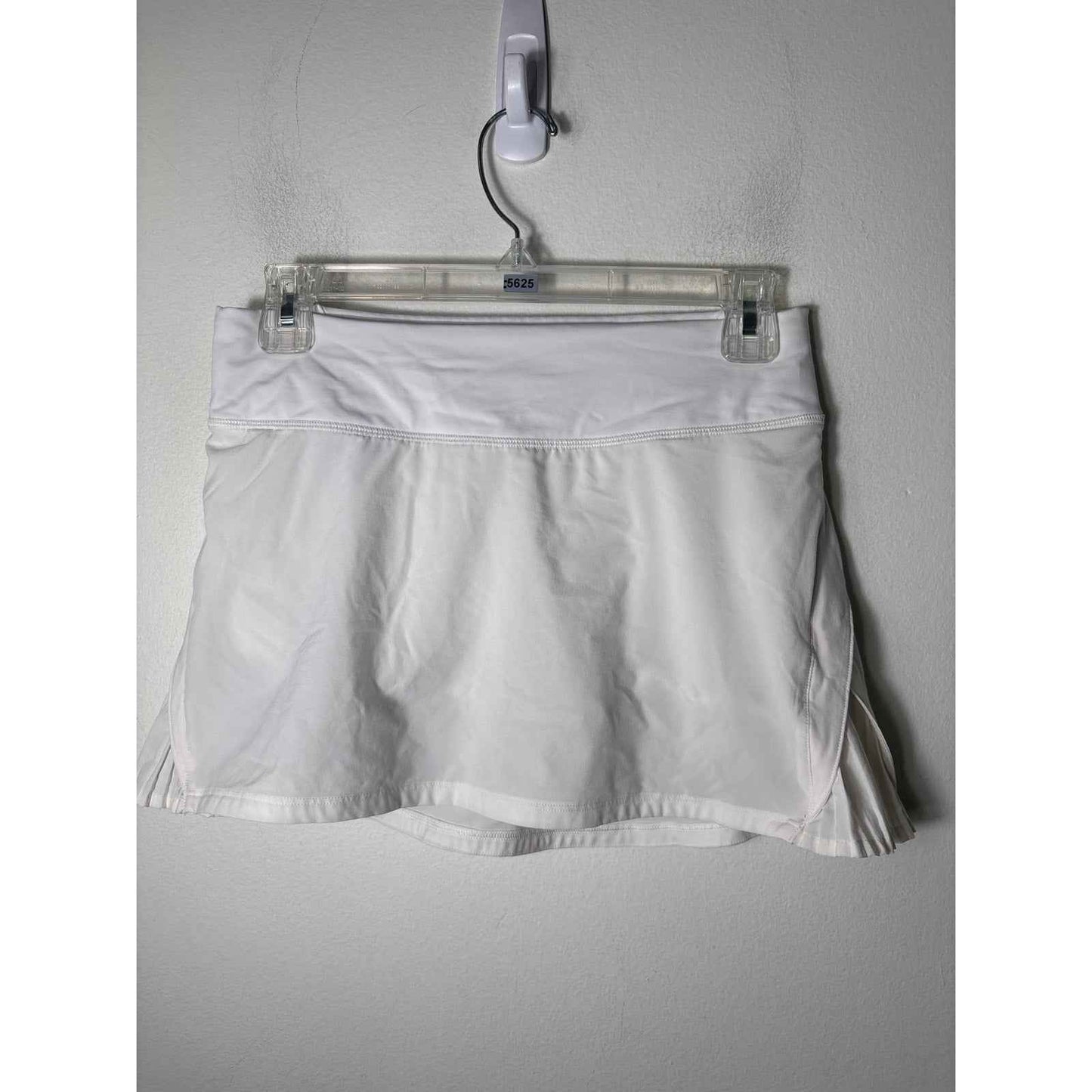Lululemon White Tennis Skirt W Side Pleated Vents Sz 4