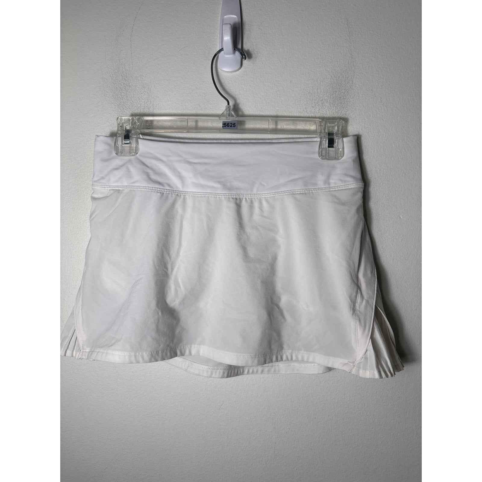 Lululemon White Tennis Skirt W Side Pleated Vents Sz 4