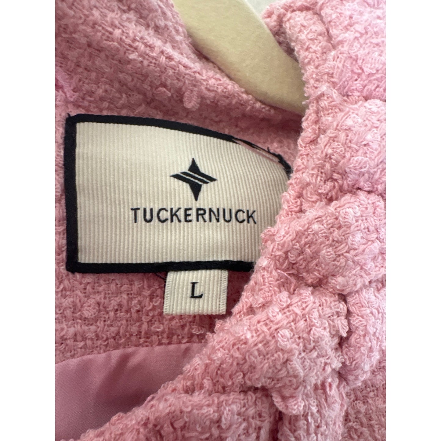 Tuckernuck Blossom Pink Jackie Tweed A-Line Mini Dress Sz L