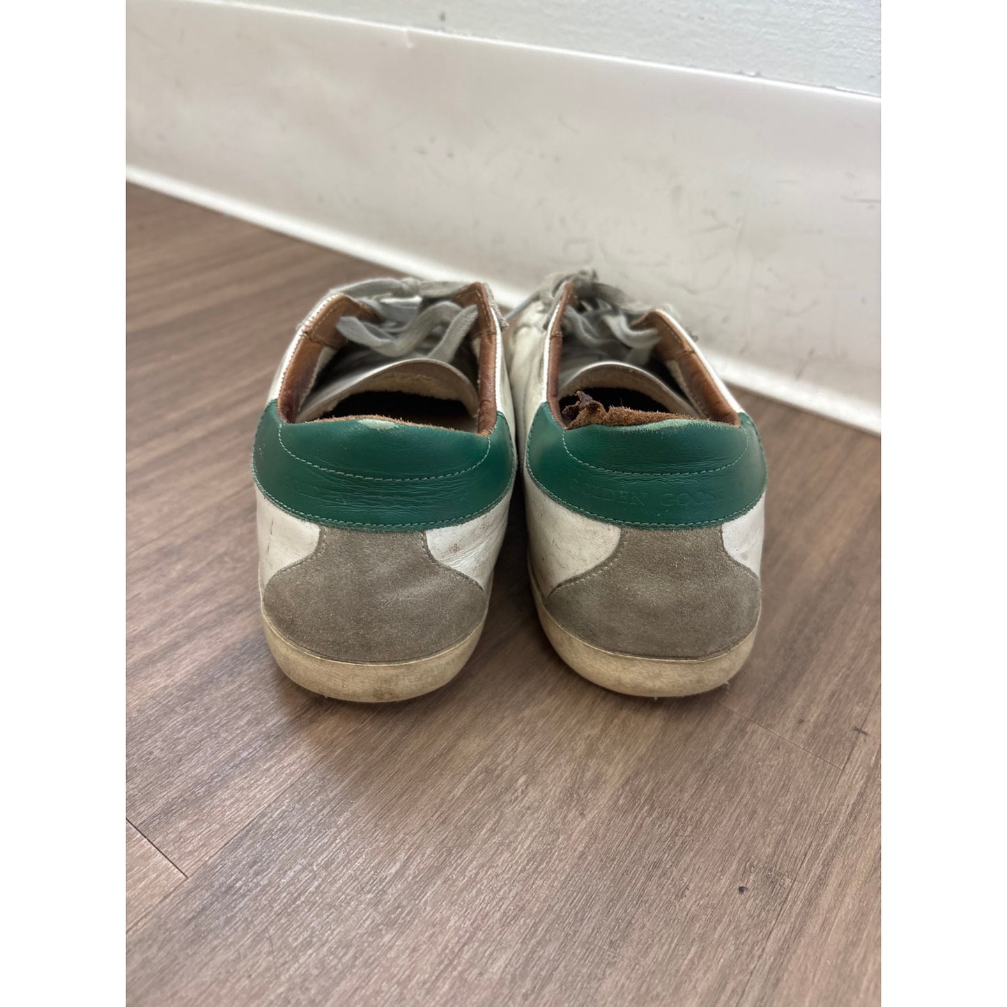 Golden Goose White with Gray Star Tennis Shoes Sz 40